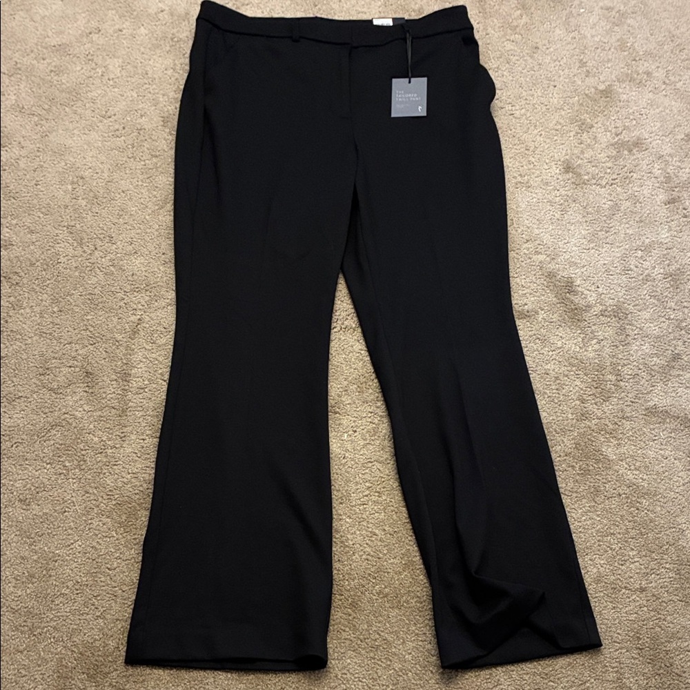 Simply Vera Vera Wang Black Flare High Rise Trousers 16 NWT